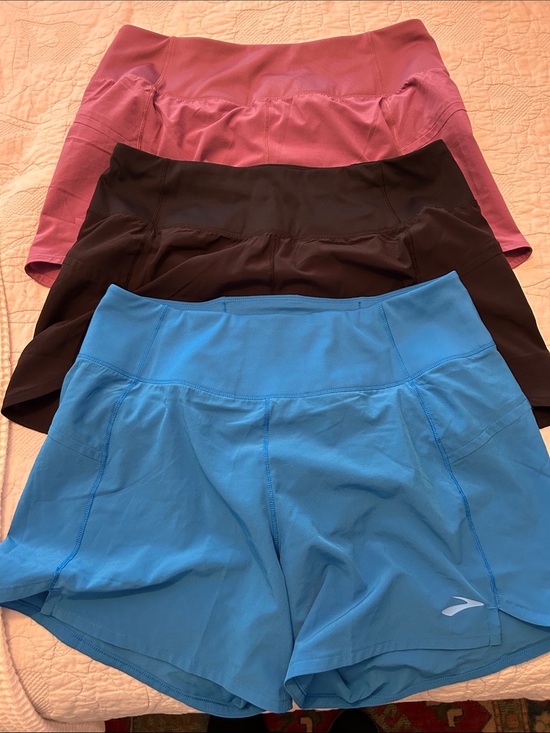 Brooks Pants - Brooks Women's Athletic Shorts - Blue, Black, Mauve
